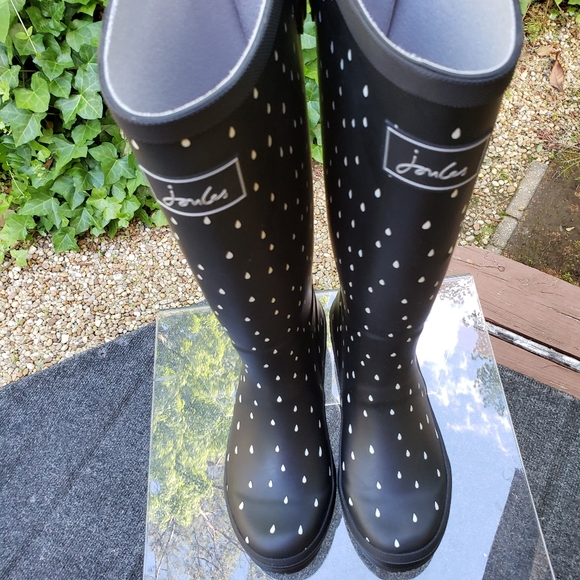 NEW Joules Tall Rain Boot with Adjustable Back Gusset Women's Size 5 - B… - Picture 3 of 16